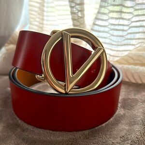 NWT valentino by Mario Valentino Giusy Logo Leather Belt
